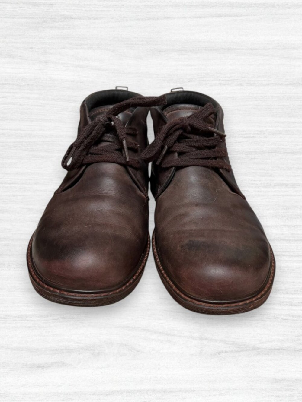 ECCO Gore-Tex Leather Chukka Boots Brown Waterproof Comfort Shoes EU 44 / US 11 - Picture 4 of 8